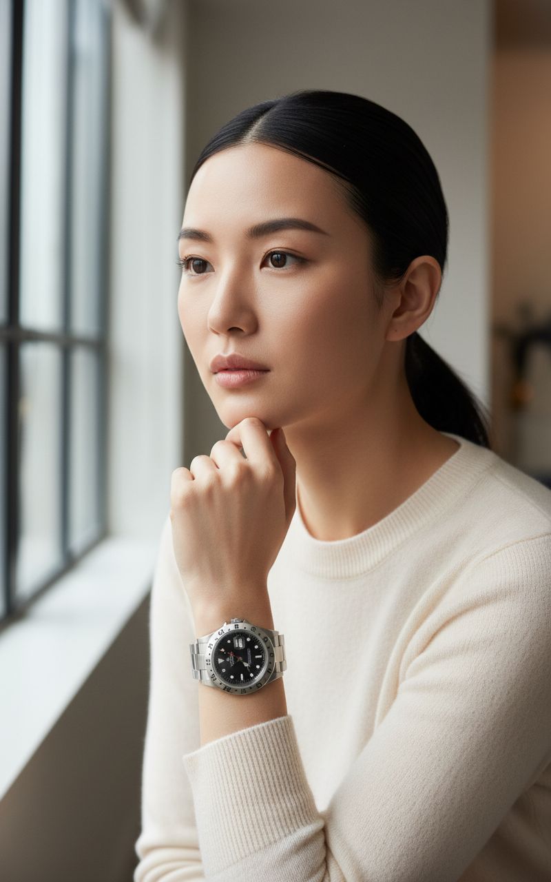 stainless steel sport watch in silver tones — classic everyday timepiece — view 1