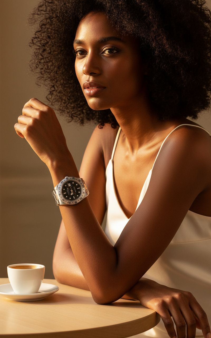 stainless steel sport watch in silver tones — classic everyday timepiece — view 3
