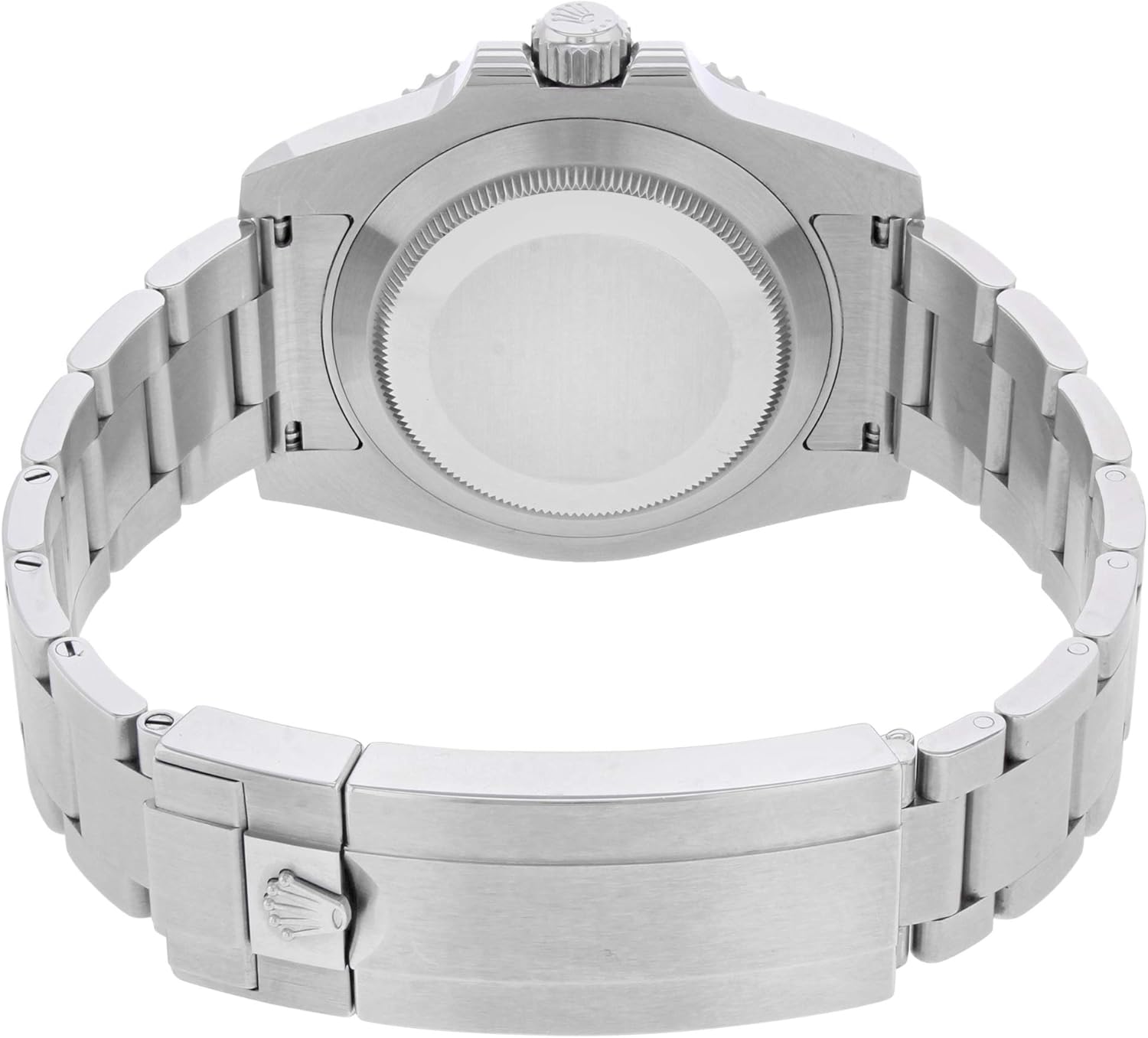 Green dial stainless steel watch with classic bezel design, luxury everyday wear — side