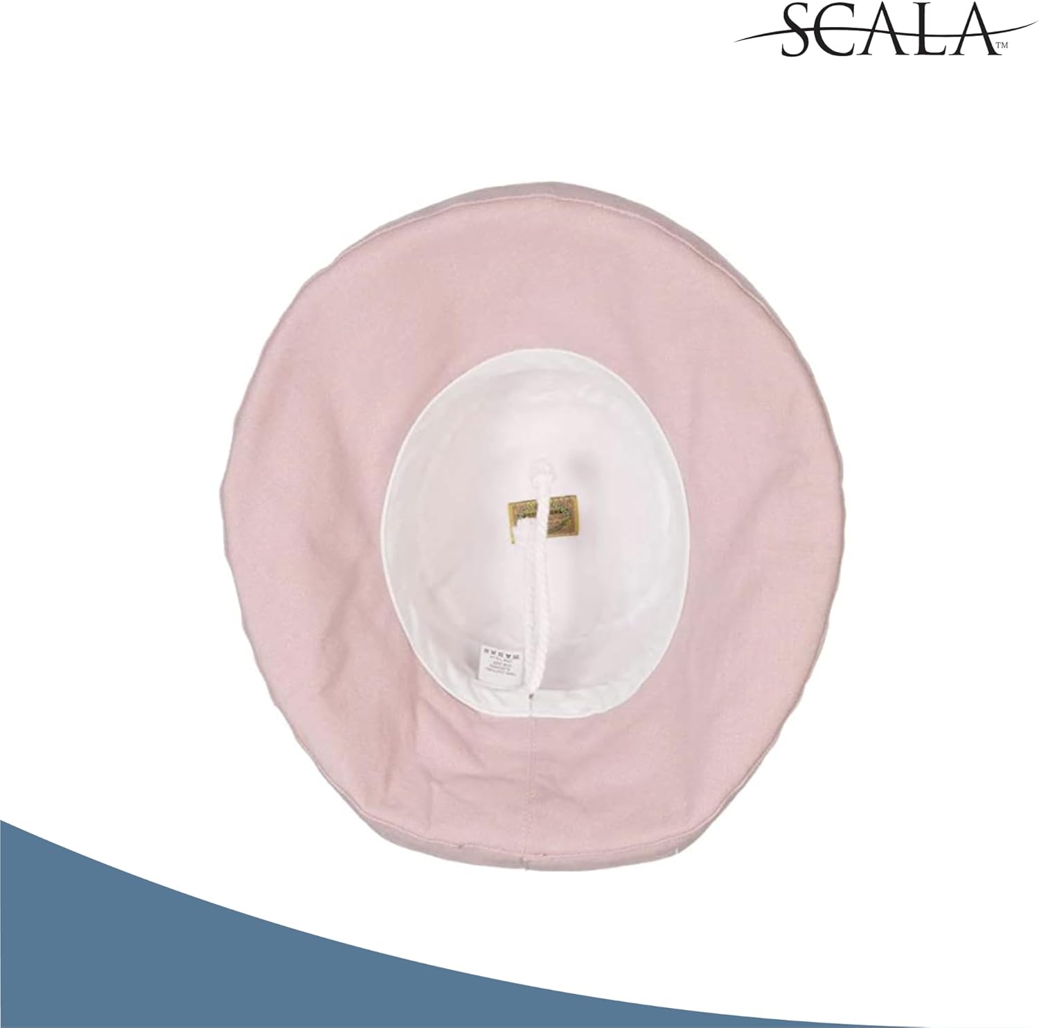Wide-brim cotton sun hat in warm neutral tone with UPF 50+ rating — view 3