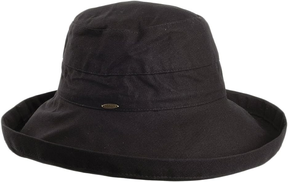 Wide-brim cotton sun hat in warm neutral tone with UPF 50+ rating — view 5