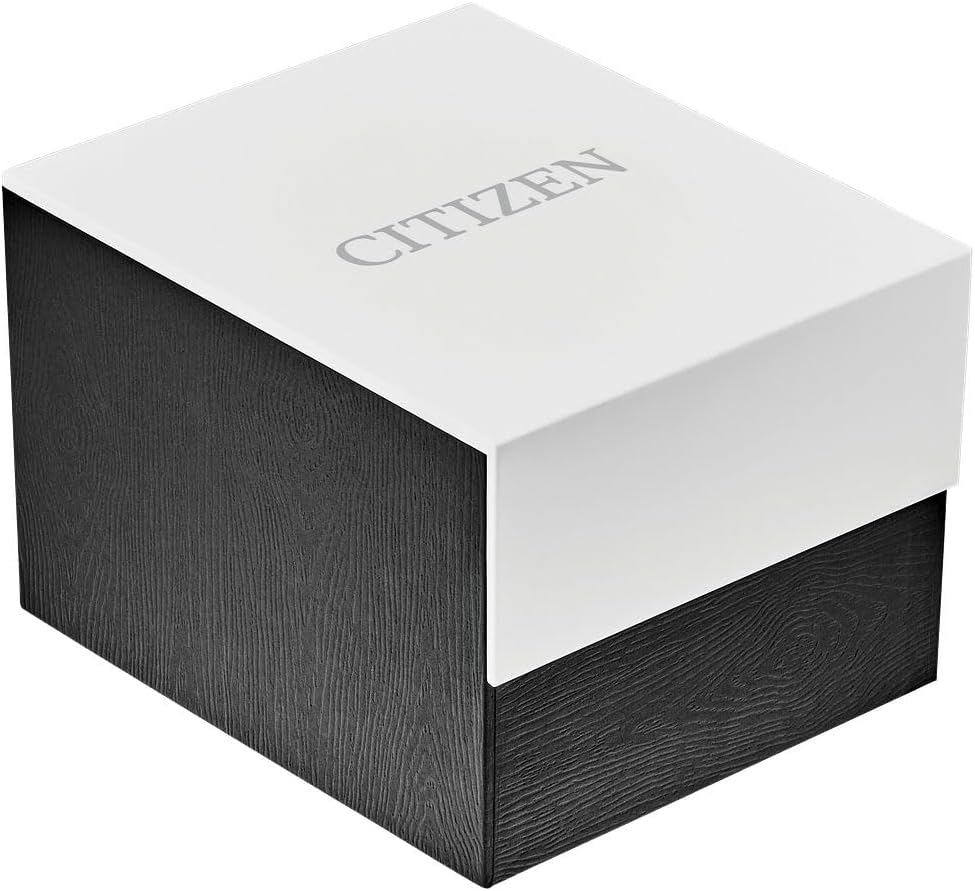 Citizen Eco-Drive Promaster pilot watch in silver with blue leather strap — back