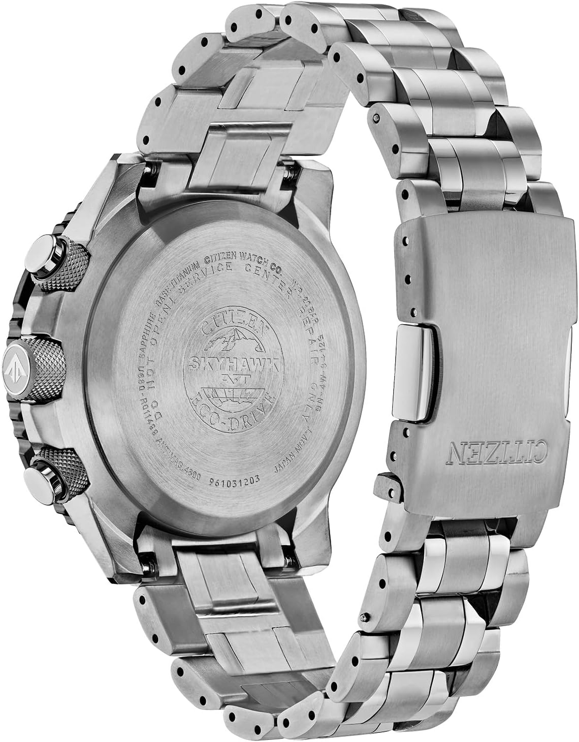 CITIZEN Promaster Air Skyhawk pilot watch in silver stainless steel with Eco-Drive technology — front