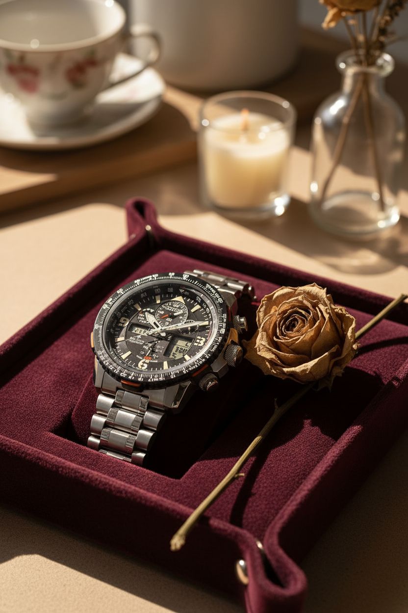 CITIZEN Promaster Air Skyhawk pilot watch in silver stainless steel with Eco-Drive technology — view 4