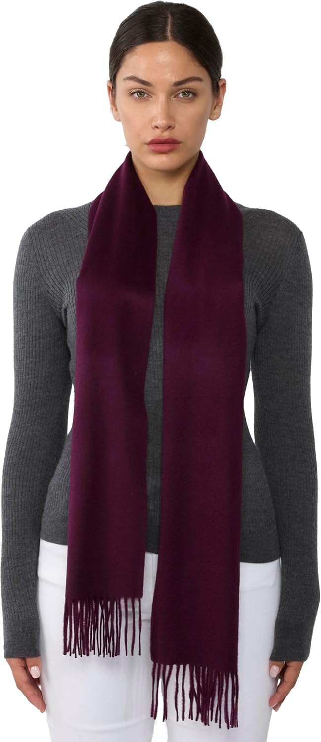 cashmere scarf in multi color — lightweight winter layering essential — view 2
