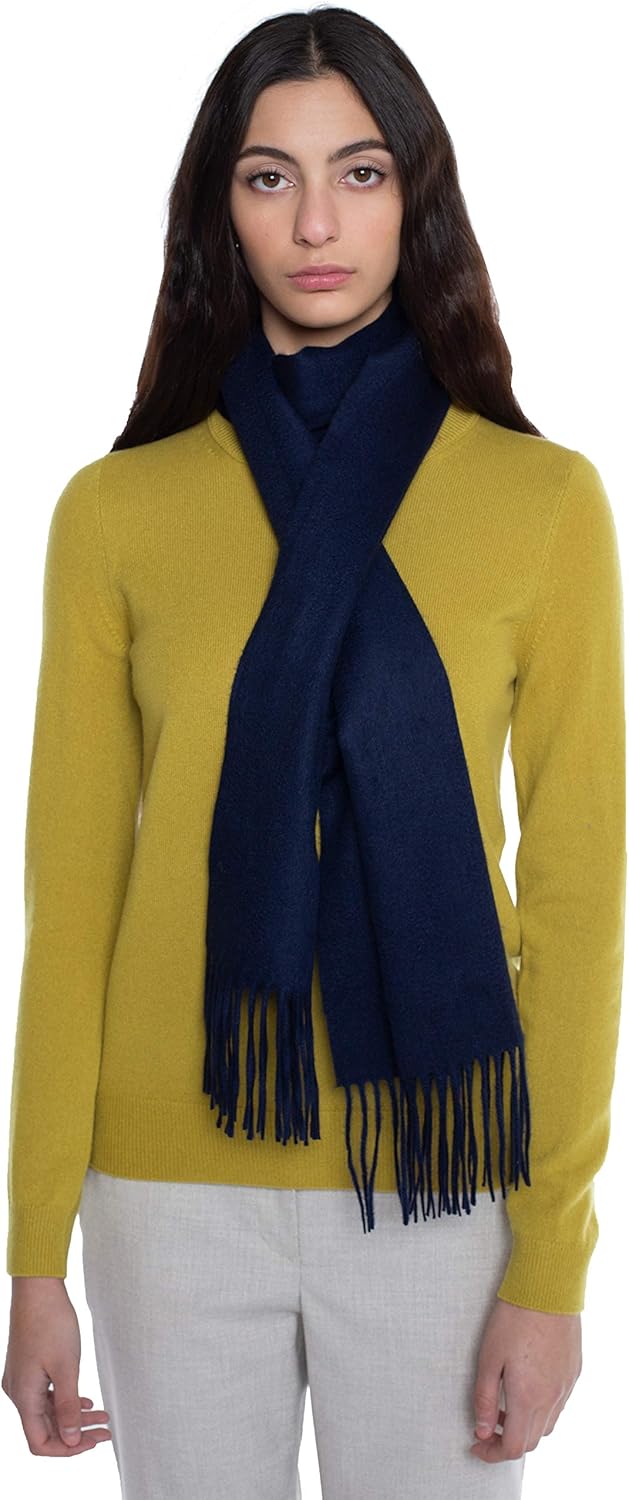 cashmere scarf in multi color — lightweight winter layering essential — view 2
