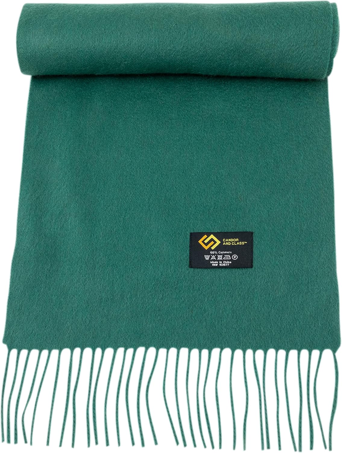 cashmere wrap scarf in neutral tones with classic plaid pattern — view 2