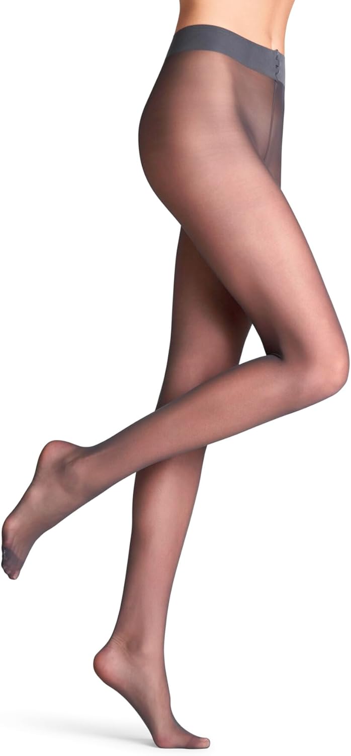 Sheer matte tights in neutral tone — lightweight 20 denier nylon blend — back