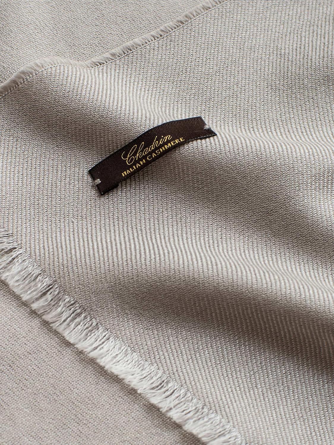 Neutral cashmere silk wrap scarf — Italian premium quality, soft drape — view 2