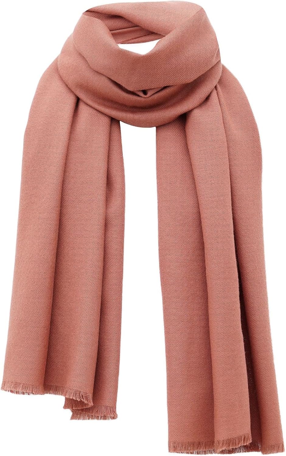 Neutral cashmere silk wrap scarf — Italian premium quality, soft drape — back