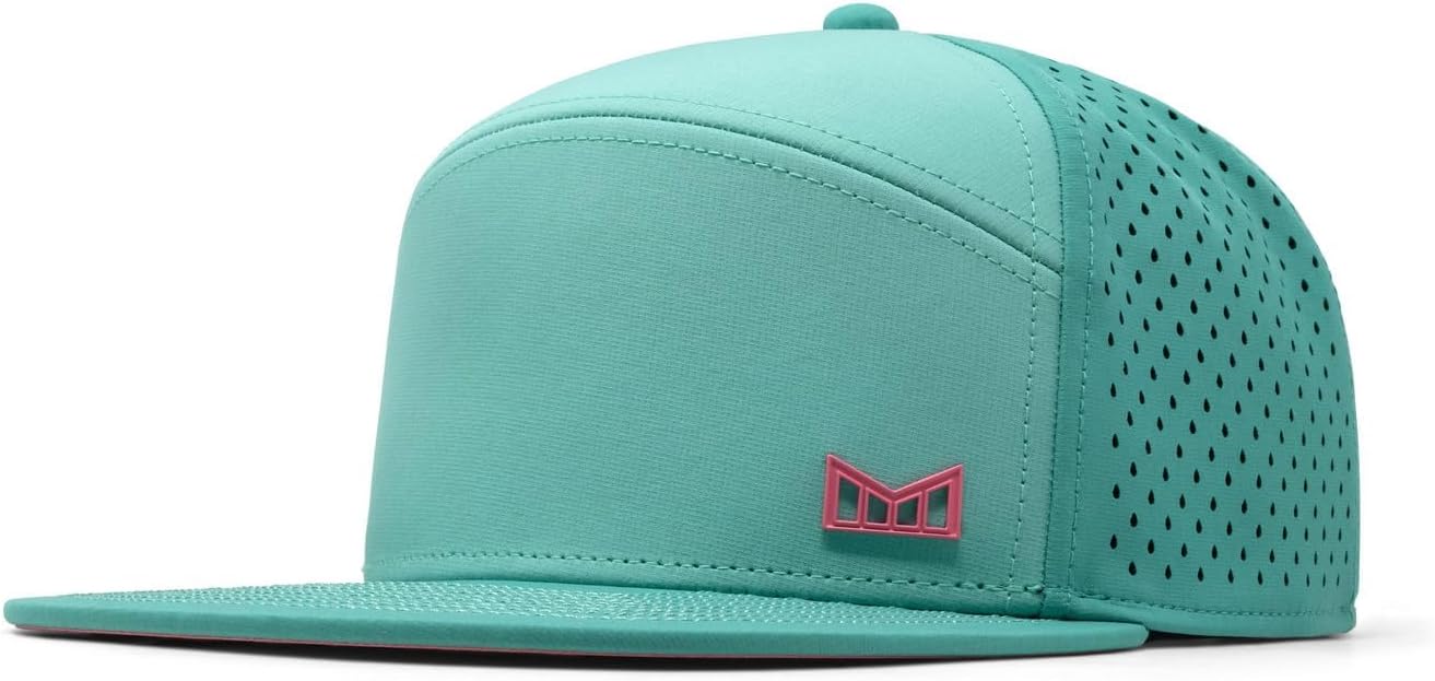 Water-resistant performance baseball cap in multi-color with snapback closure, golf and running — side