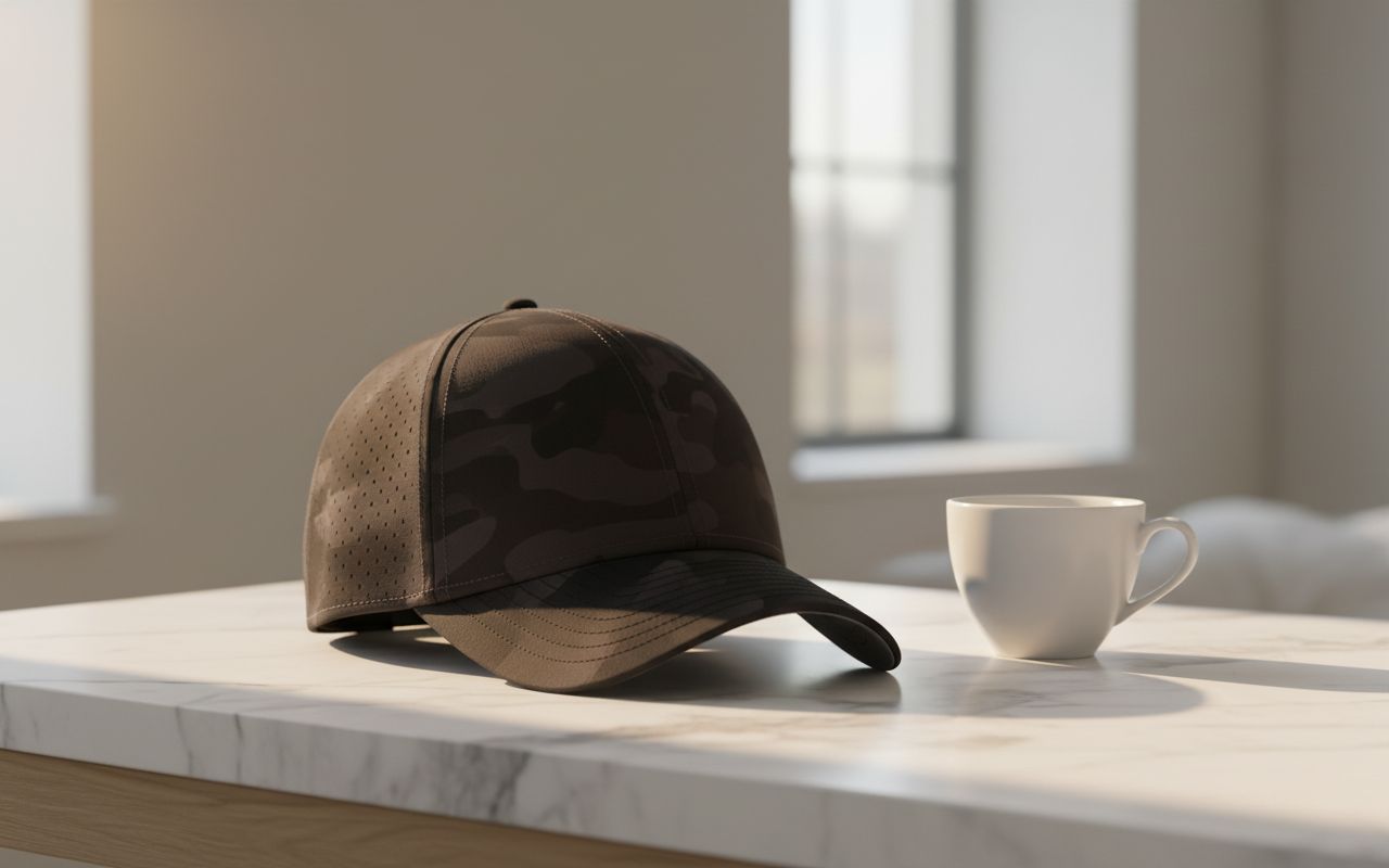 Water-resistant performance baseball cap in multi-color with snapback closure, golf and running — view 2