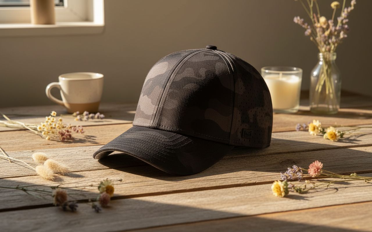 Water-resistant performance baseball cap in multi-color with snapback closure, golf and running — view 3