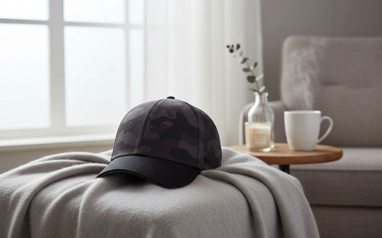 Water-resistant performance baseball cap in multi-color with snapback closure, golf and running — view 5
