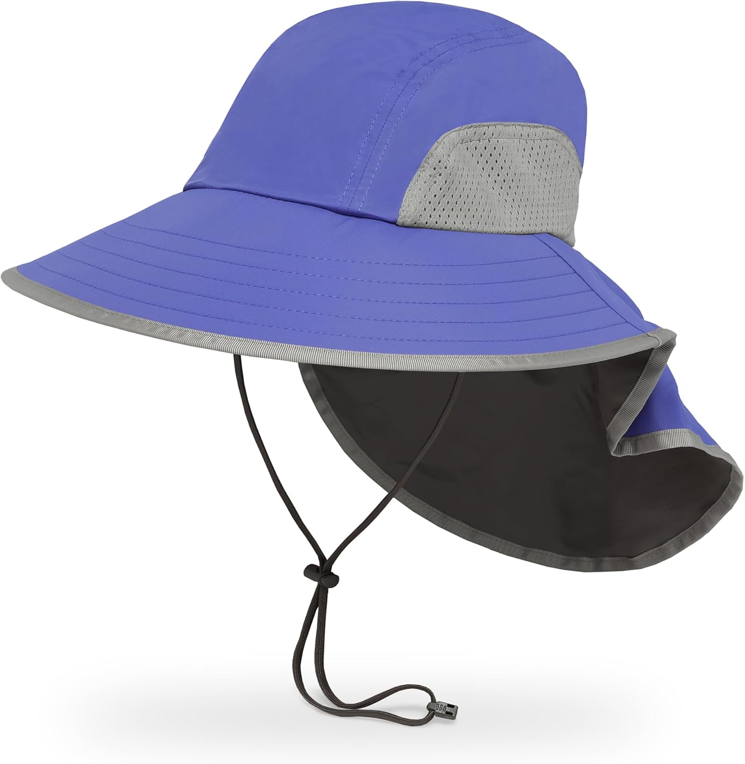 wide-brimmed sun hat in neutral tone — lightweight nylon blend — view 5
