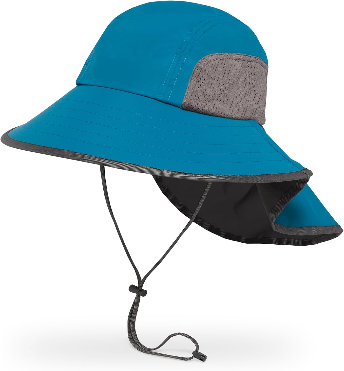wide-brimmed sun hat in neutral tone — lightweight nylon blend — detail