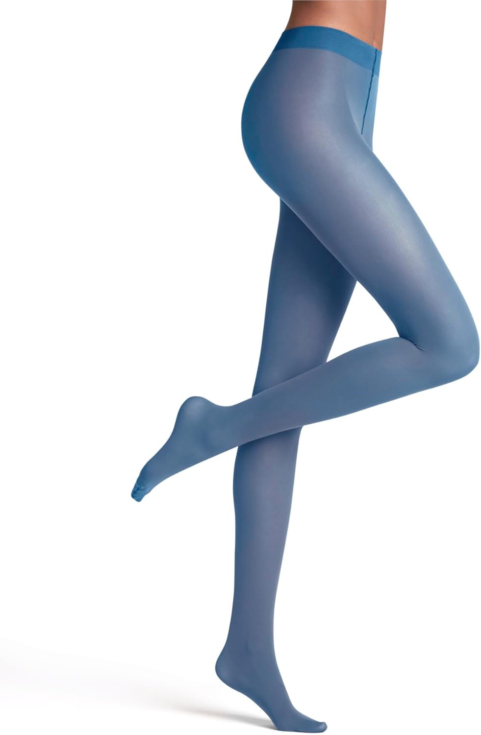 Matte sheer tights in neutral tone — 30 denier nylon construction — detail