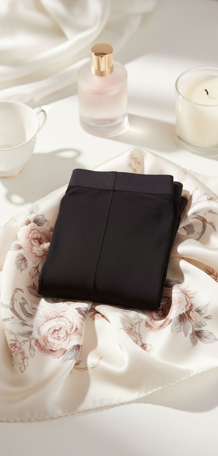 Matte sheer tights in neutral tone — 30 denier nylon construction — view 3