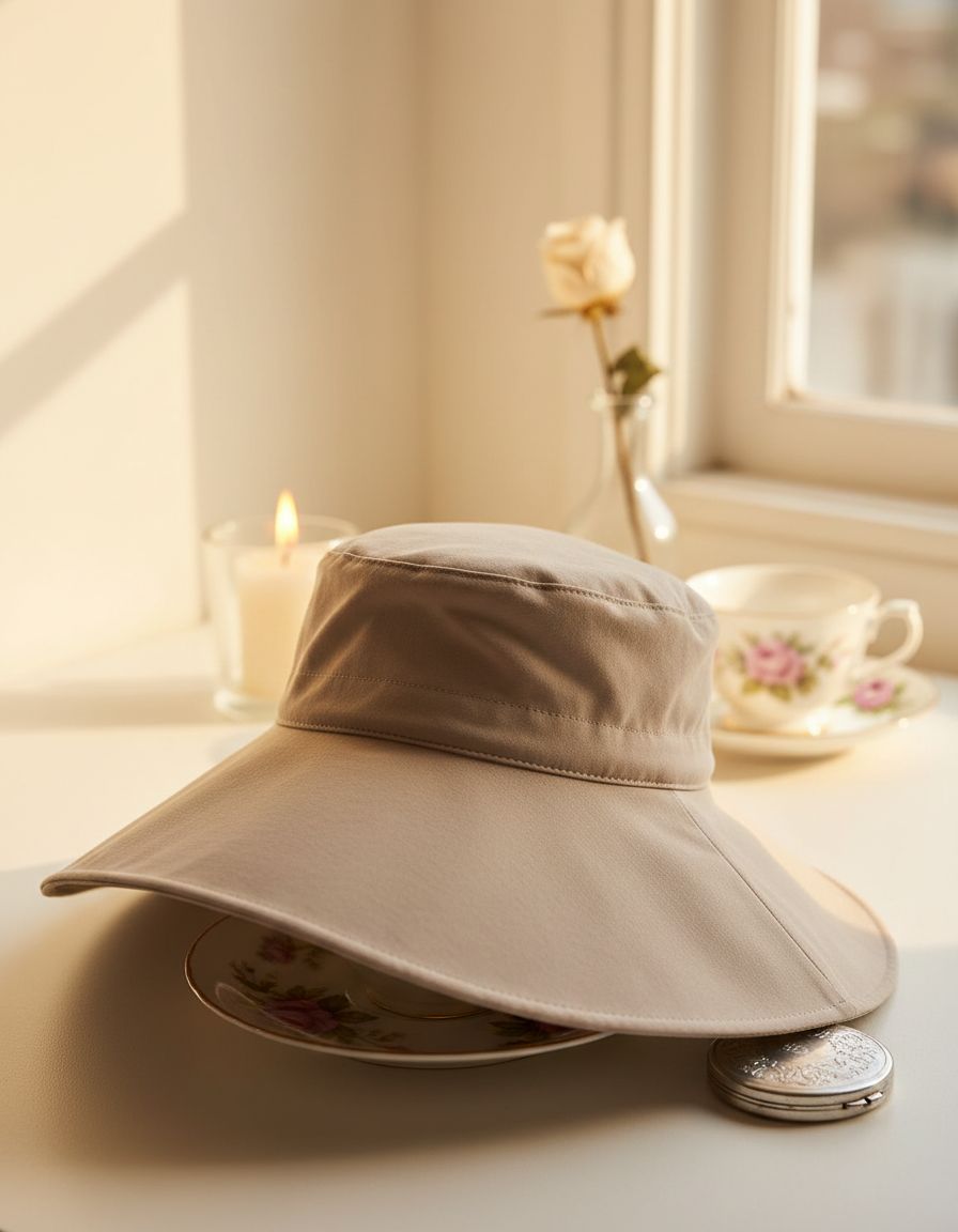 ultra-wide cotton linen sun hat with ponytail hole, beach and travel essential — view 2