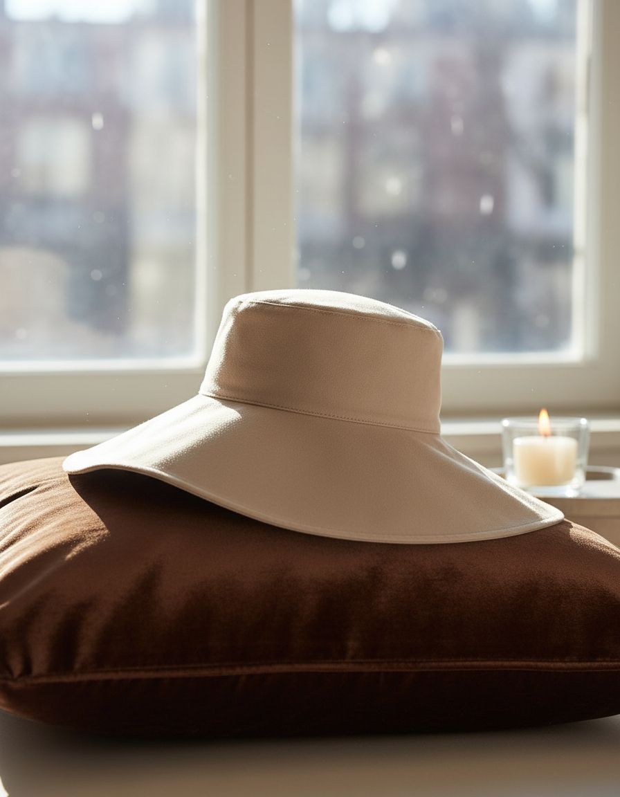 ultra-wide cotton linen sun hat with ponytail hole, beach and travel essential — view 3