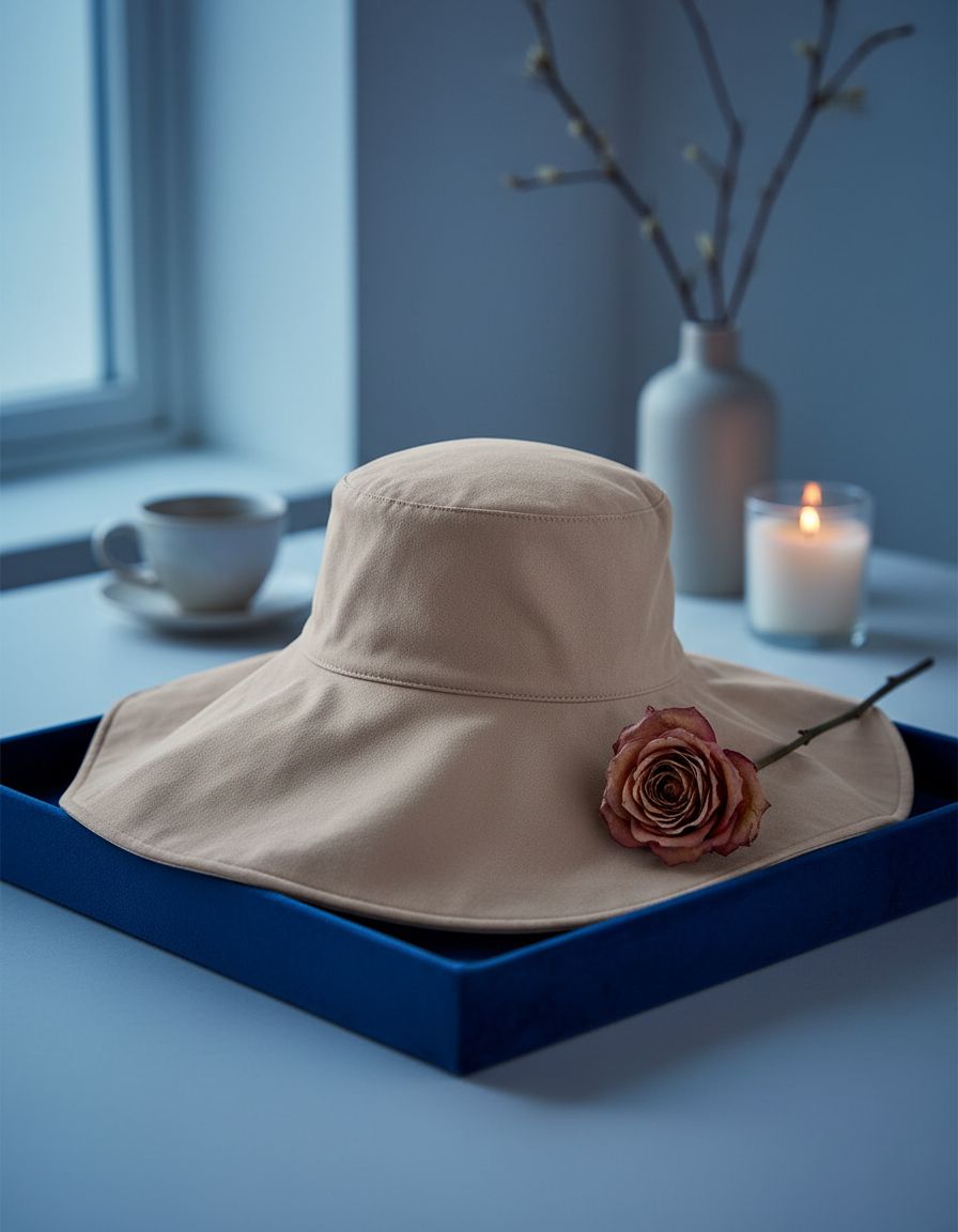 ultra-wide cotton linen sun hat with ponytail hole, beach and travel essential — view 7
