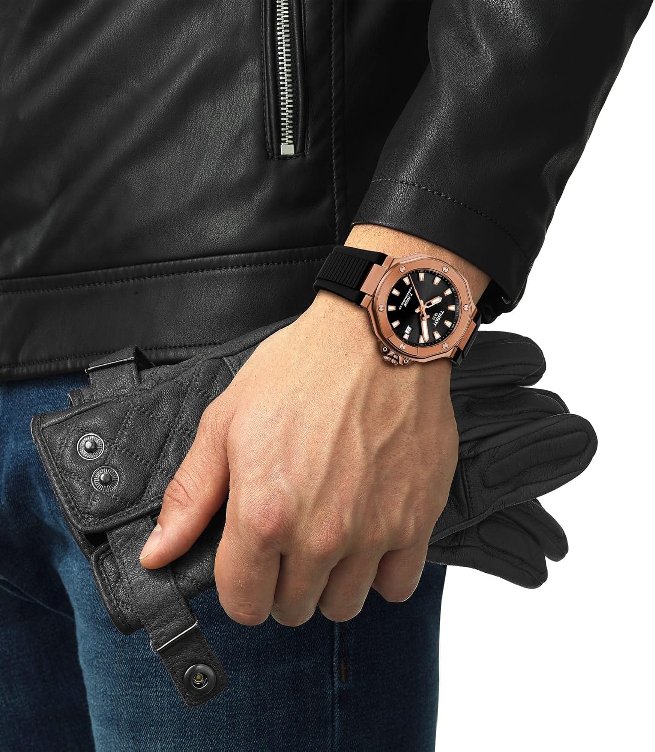 stainless steel classic wrist watch with silver tone dial — front