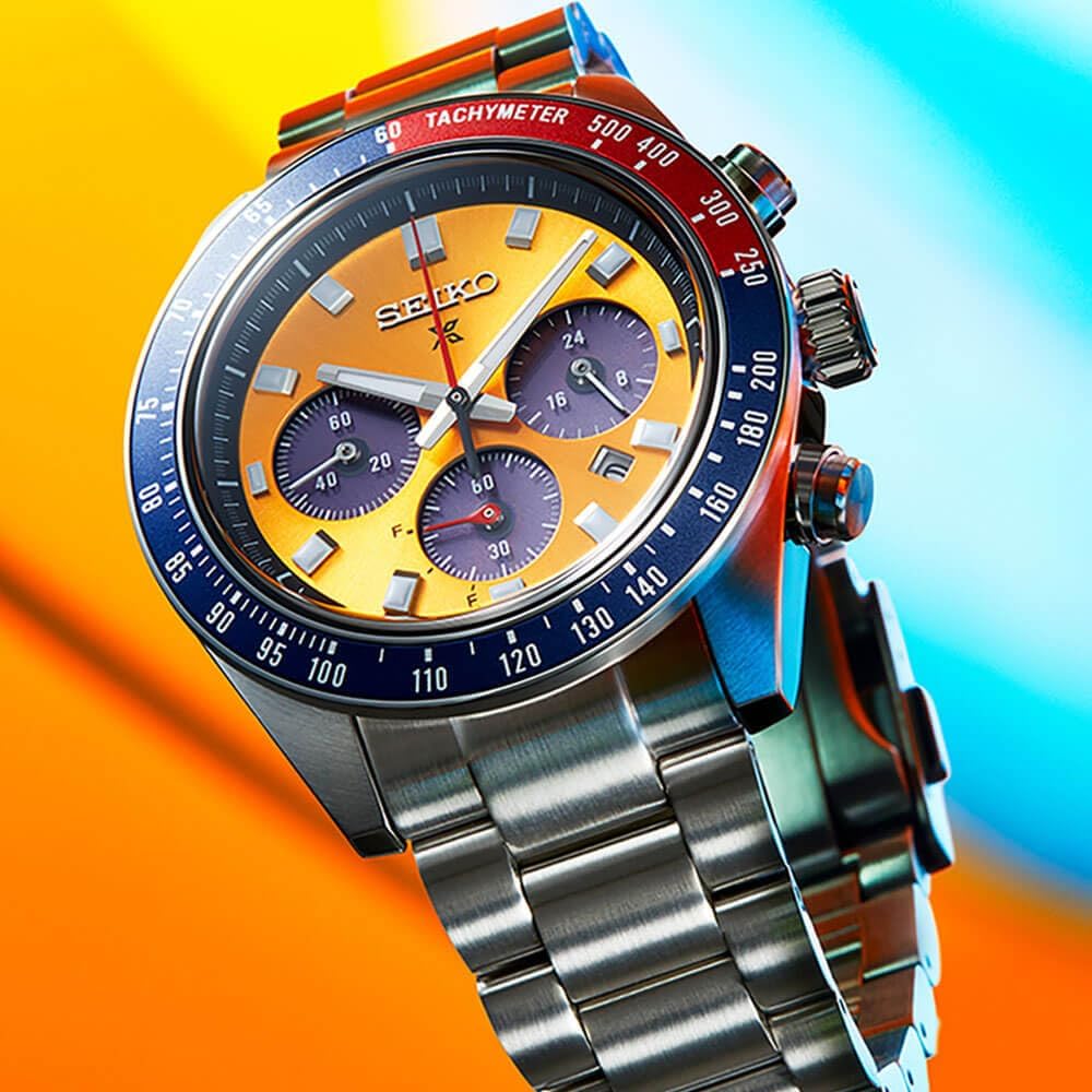 stainless steel sport watch in silver tones — classic everyday timepiece — side