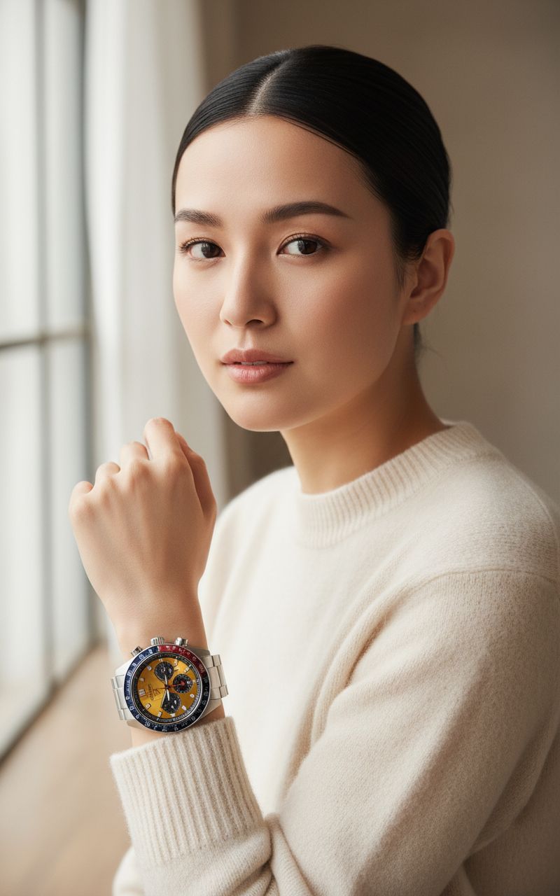 stainless steel sport watch in silver tones — classic everyday timepiece — view 1
