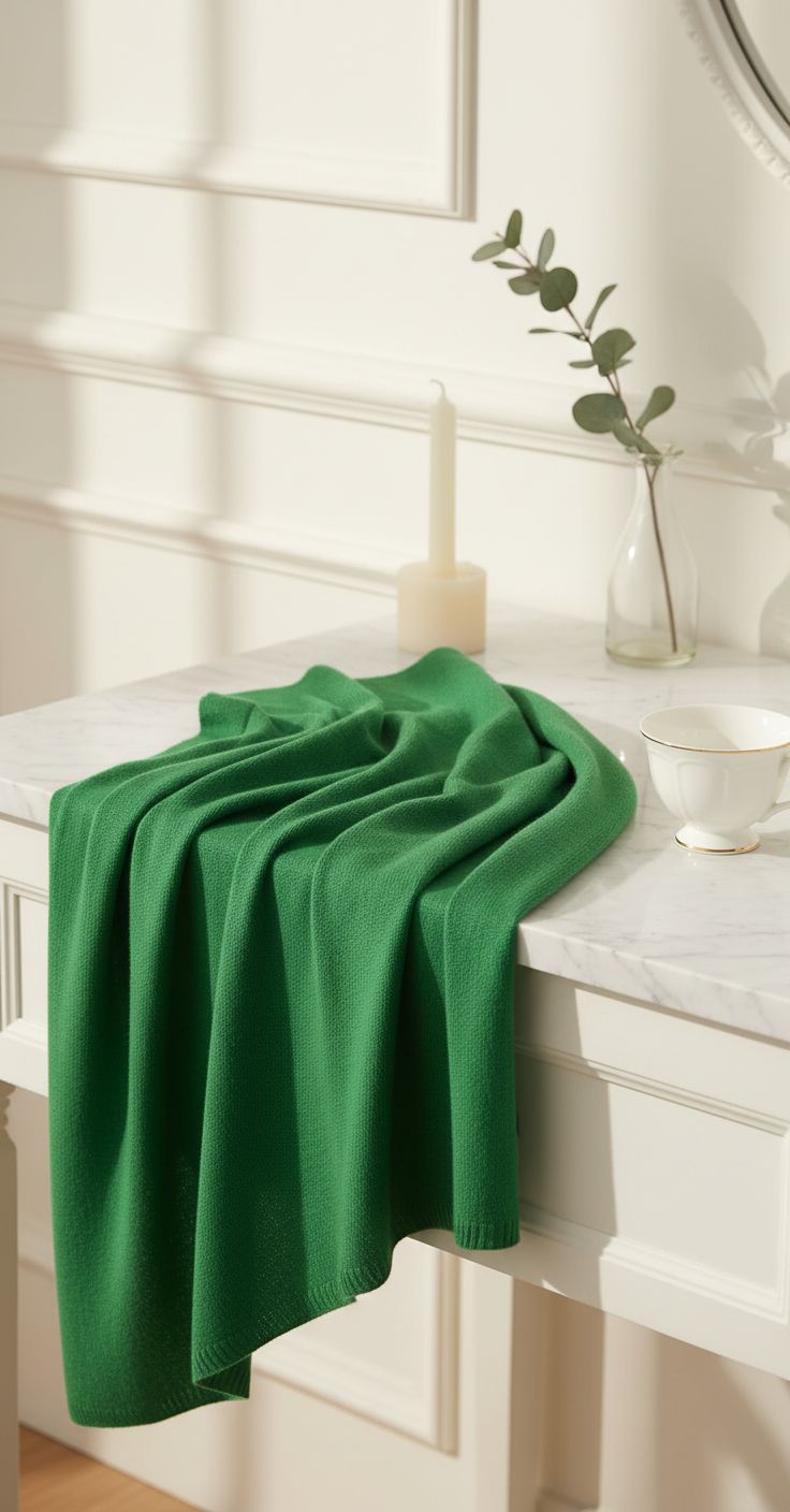 Cashmere blend wrap scarf in warm neutrals — oversized travel style — view 2