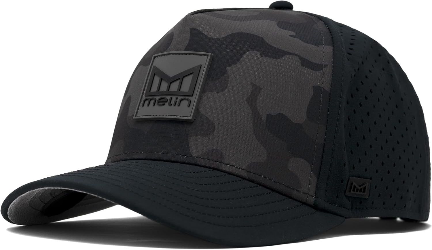 water-resistant baseball cap in multi color — hydro technology for golf and running — side