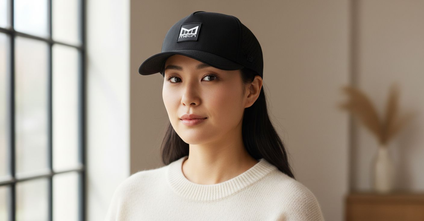 water-resistant baseball cap in multi color — hydro technology for golf and running — view 1