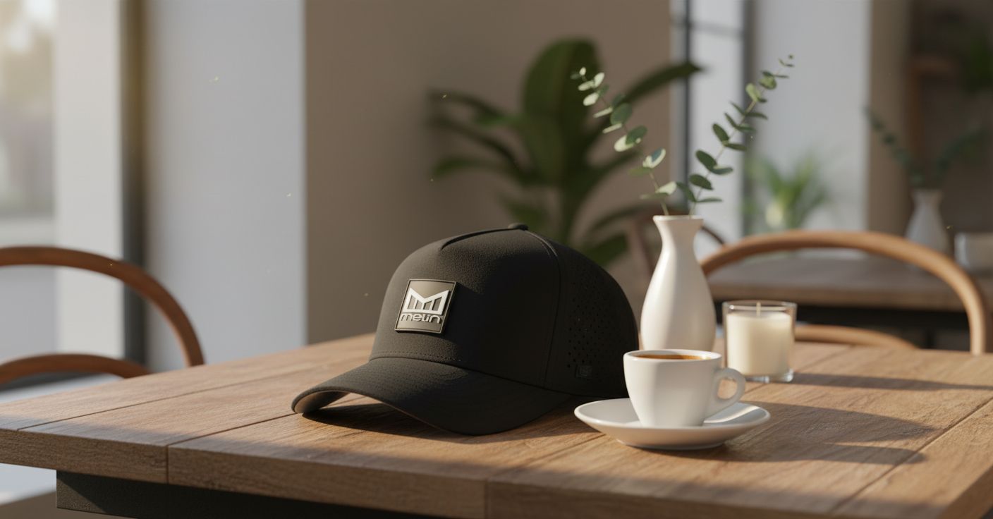 water-resistant baseball cap in multi color — hydro technology for golf and running — view 2