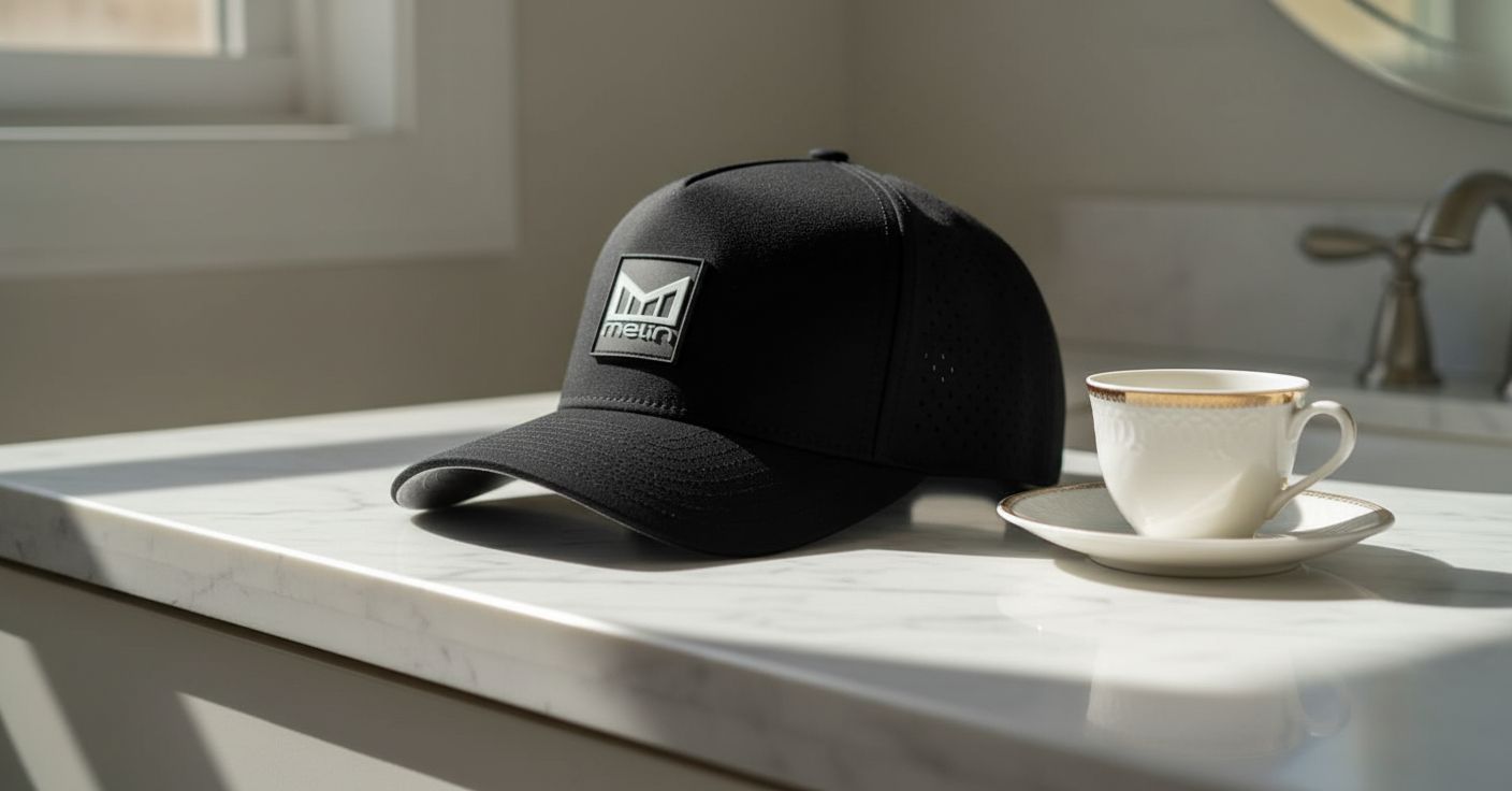 water-resistant baseball cap in multi color — hydro technology for golf and running — view 3