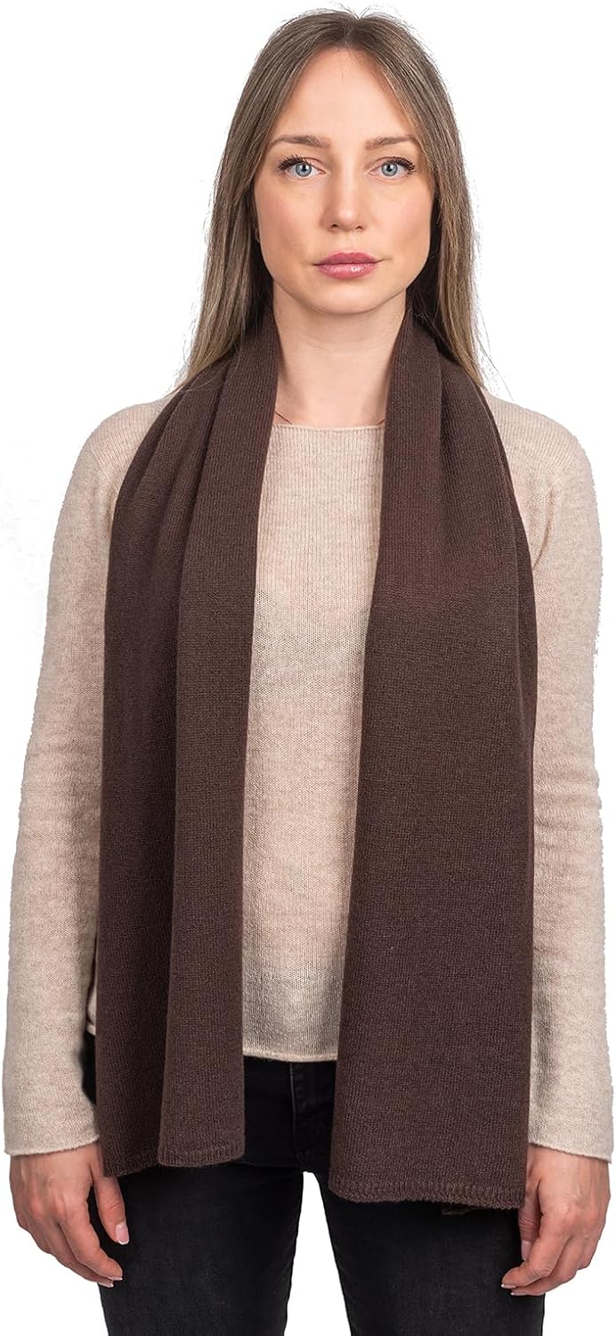 cashmere classic scarf in warm neutral — Italian luxury winter layering — view 2