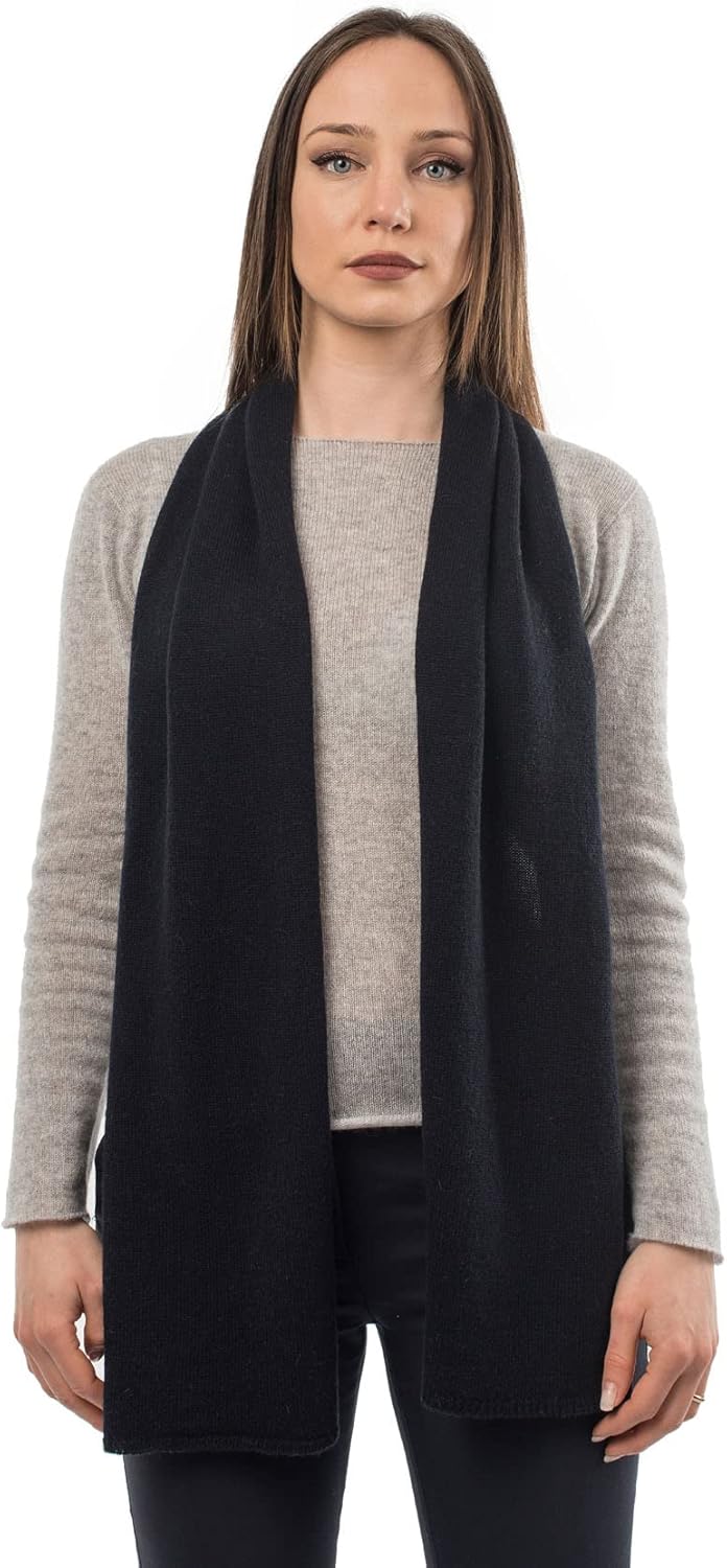 cashmere classic scarf in warm neutral — Italian luxury winter layering — view 4