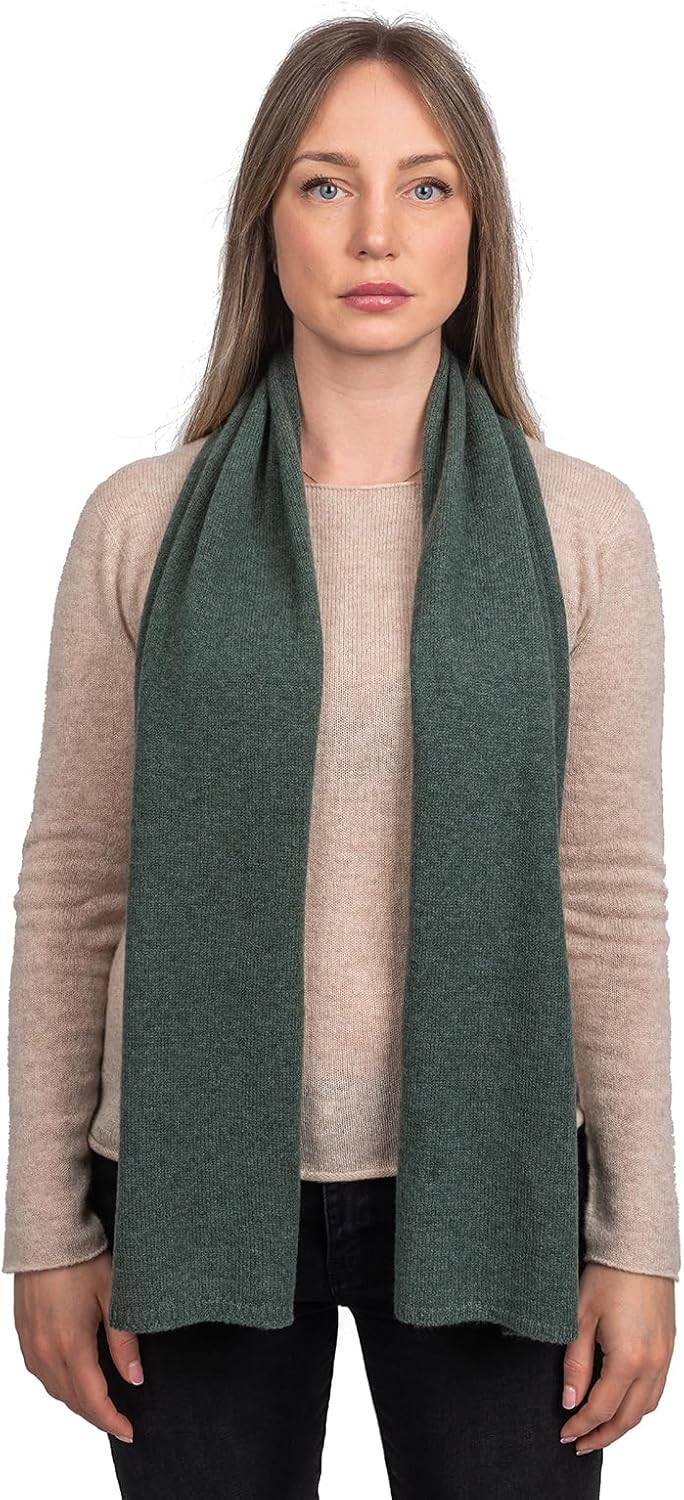 cashmere classic scarf in warm neutral — Italian luxury winter layering — front
