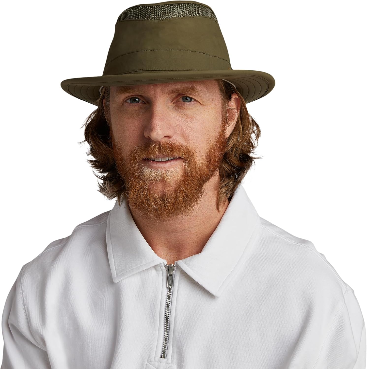 ultralight sun hat in neutral tone with water-resistant nylon and UPF 50+ protection — view 2