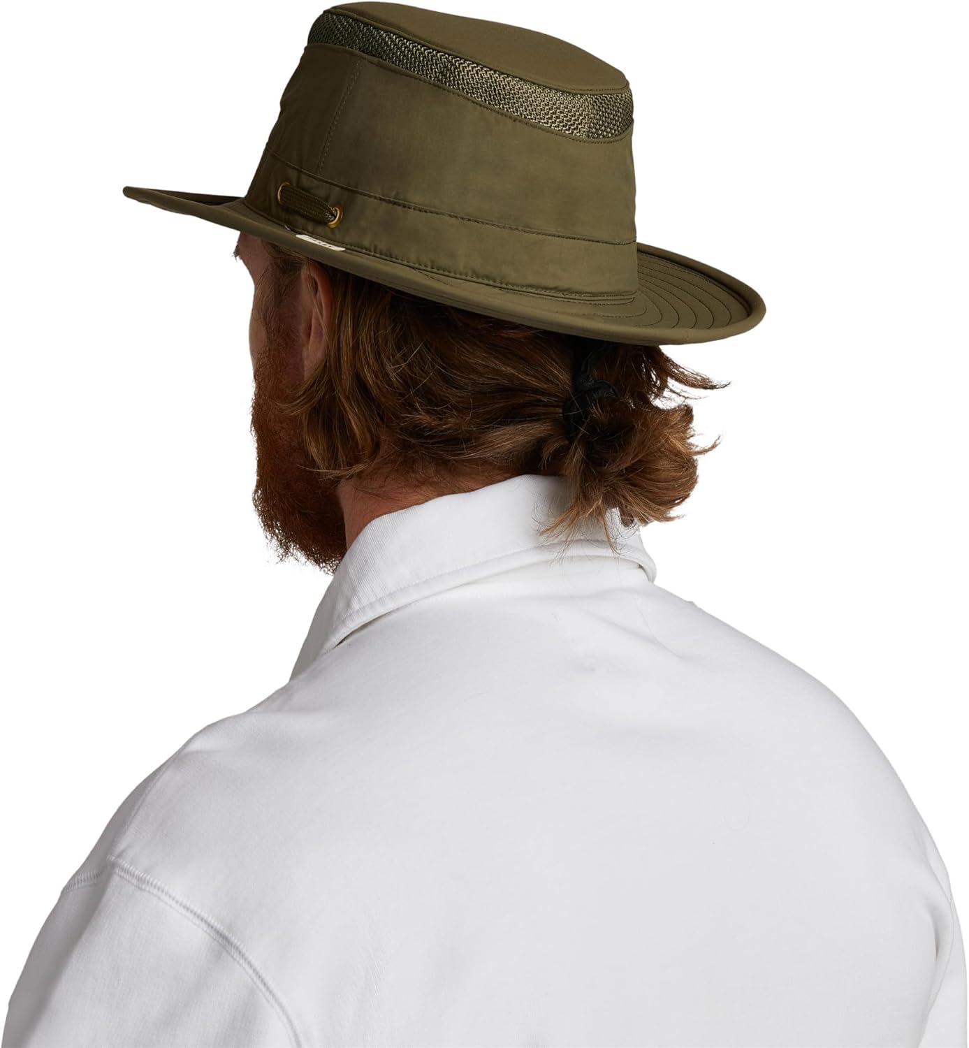 ultralight sun hat in neutral tone with water-resistant nylon and UPF 50+ protection — view 4