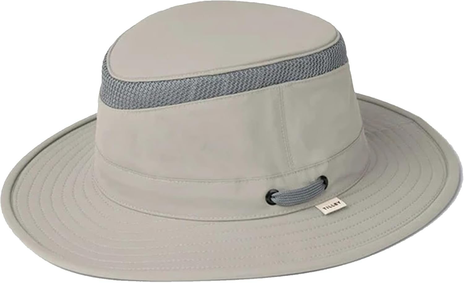 ultralight sun hat in neutral tone with water-resistant nylon and UPF 50+ protection — detail