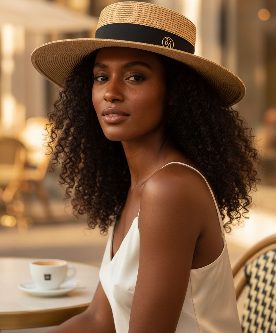 wide brim sun hat in beige with UPF 50 protection, adjustable fit — view 3