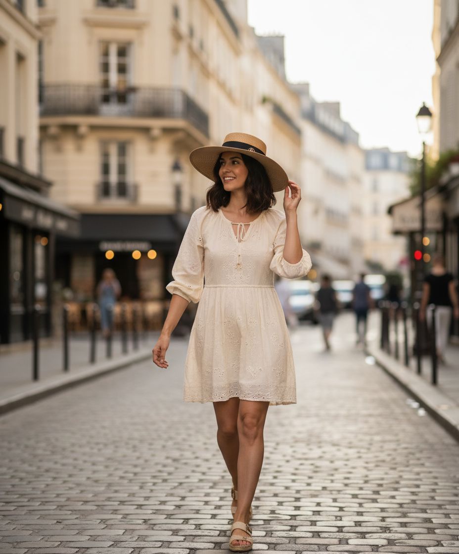 wide brim sun hat in beige with UPF 50 protection, adjustable fit — view 4