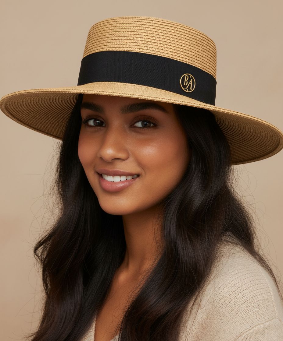 wide brim sun hat in beige with UPF 50 protection, adjustable fit — view 6