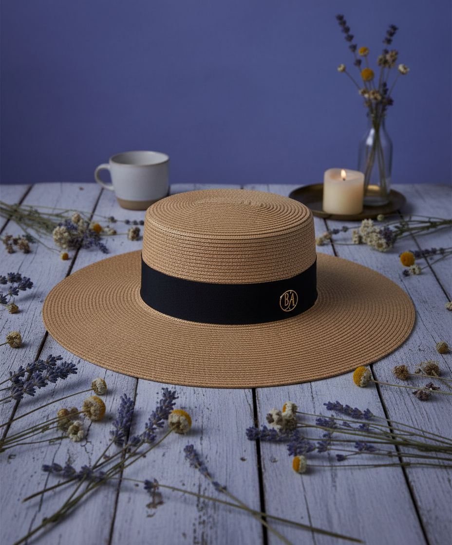 wide brim sun hat in beige with UPF 50 protection, adjustable fit — view 2