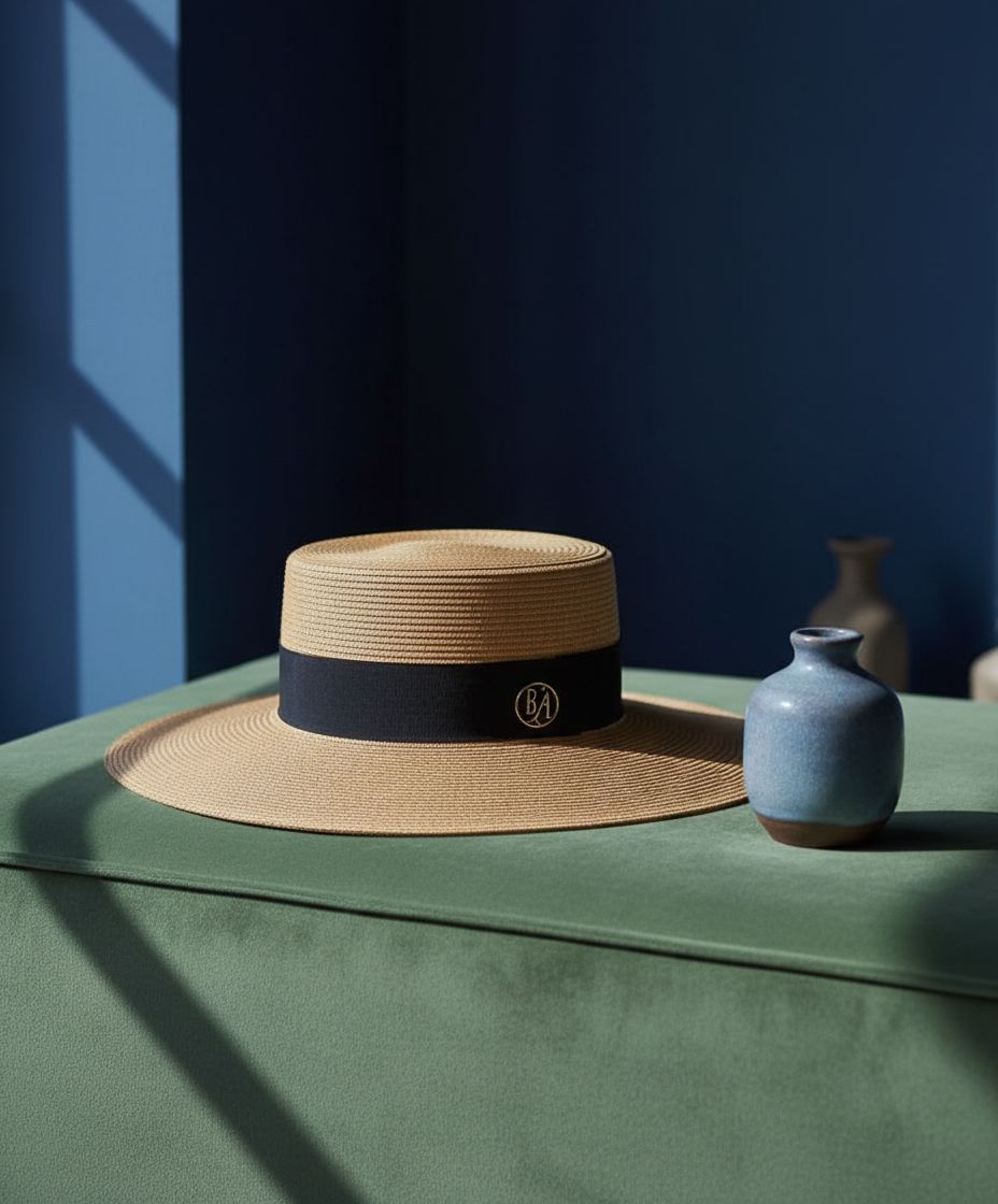 wide brim sun hat in beige with UPF 50 protection, adjustable fit — view 4