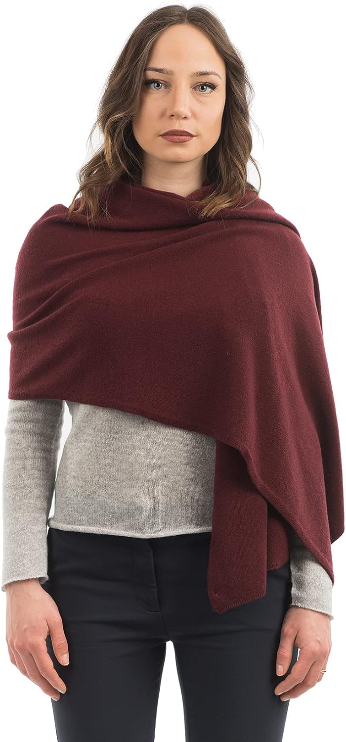 cashmere blend stole wrap in warm neutral — Italian wedding shawl — view 4