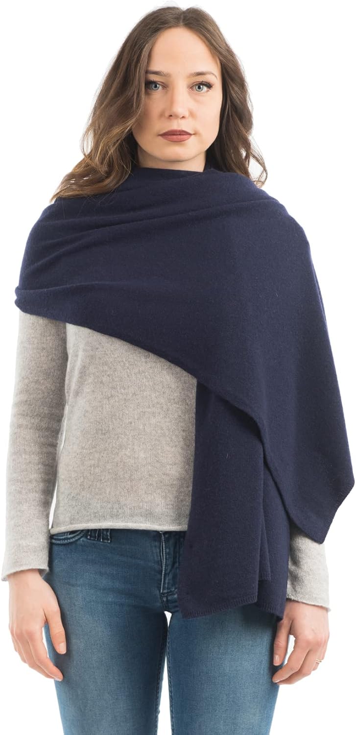 cashmere blend stole wrap in warm neutral — Italian wedding shawl — view 5