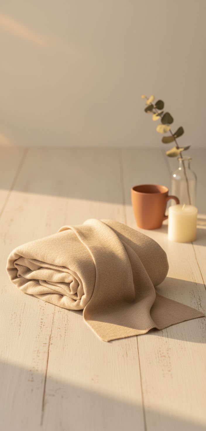 cashmere blend stole wrap in warm neutral — Italian wedding shawl — view 2