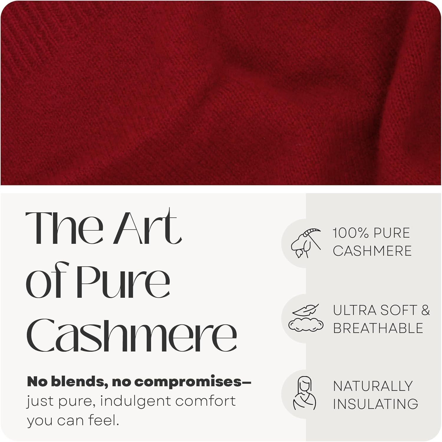 Cashmere knitted wrap shawl in warm neutral — extra large for travel and layering — view 4