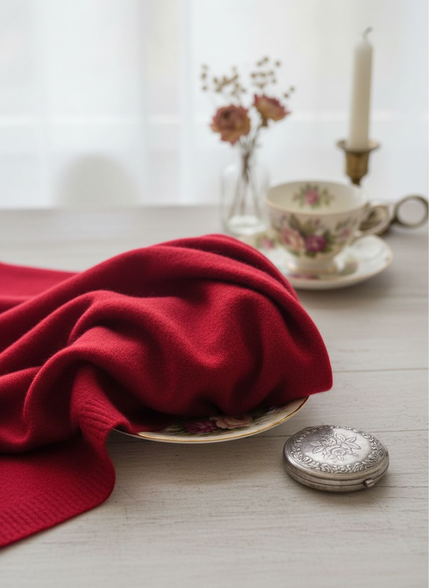 Cashmere knitted wrap shawl in warm neutral — extra large for travel and layering — view 3