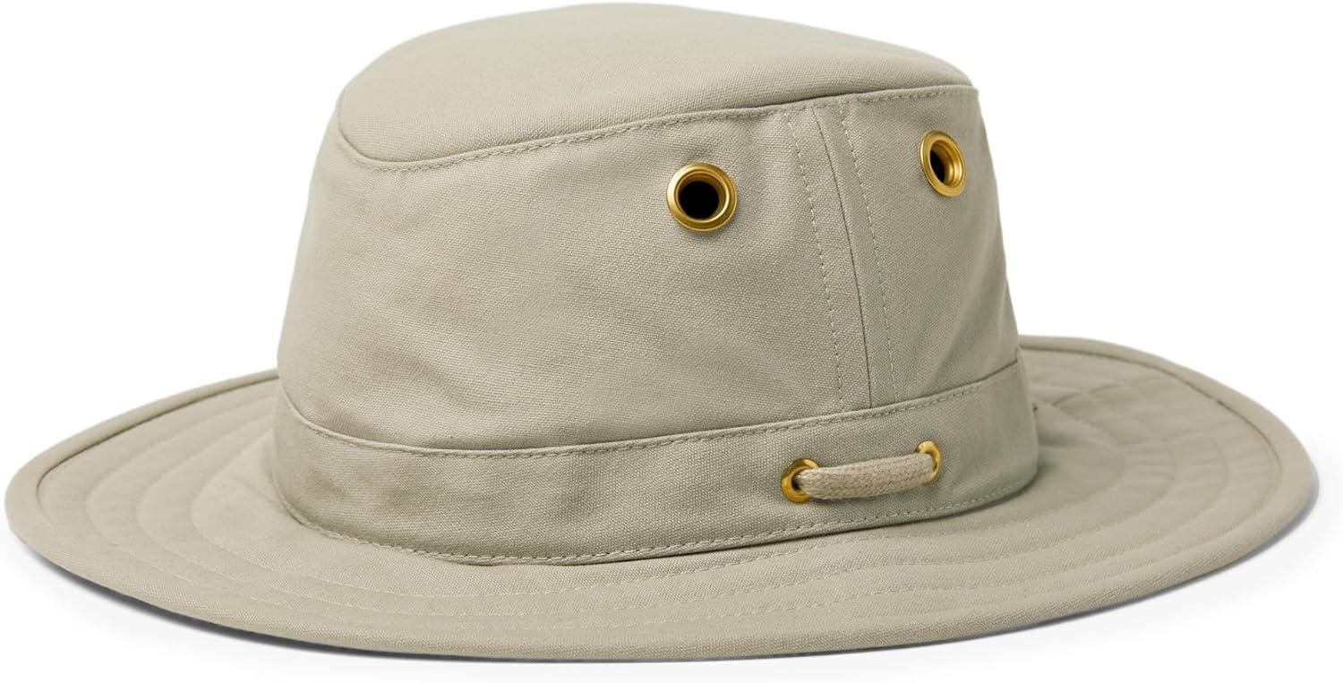 cotton canvas sun hat in warm neutral — classic adventure style — view 1